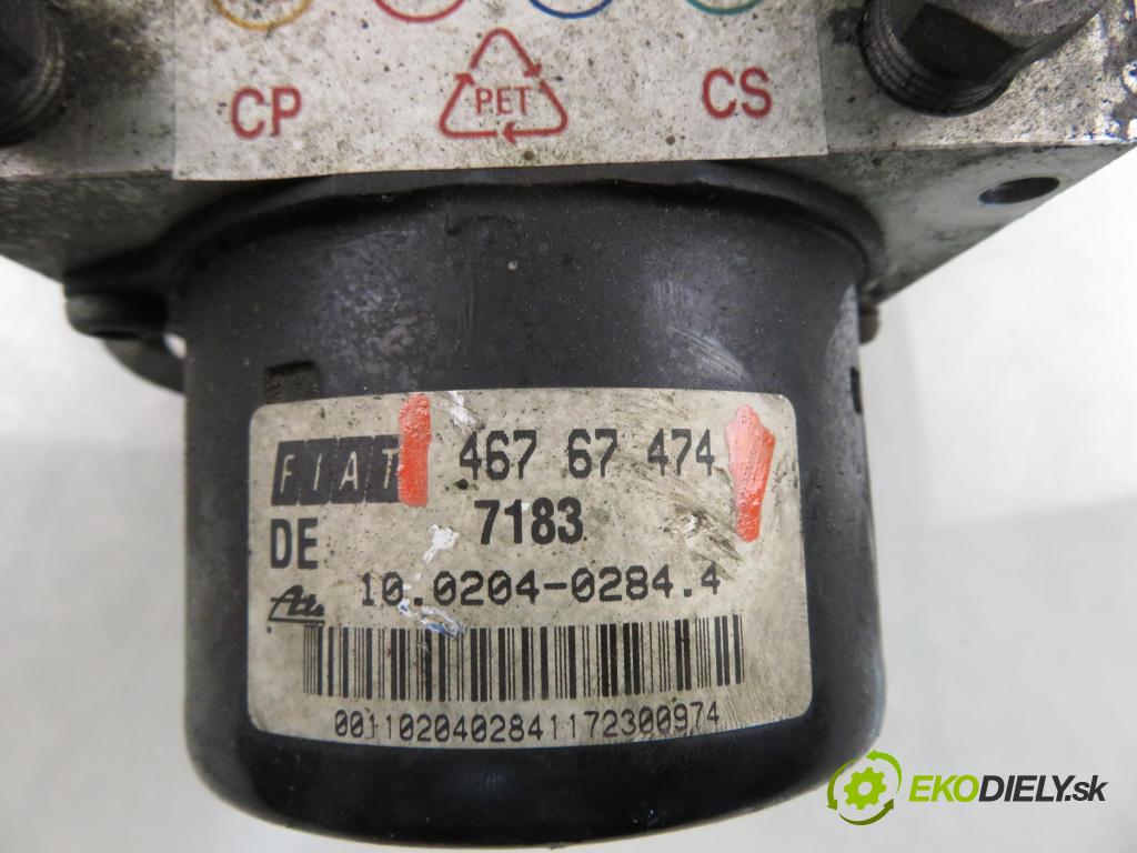 FIAT DOBLO nadwozie wielkoprzestrzenne (MPV) (119_, 223_) KOMBIVAN 2002 74,00 1.9 JTD 100 - 182 B9.000 1910,00 Pumpa ABS 10094916023 ; 46767474 (Pumpa ABS)