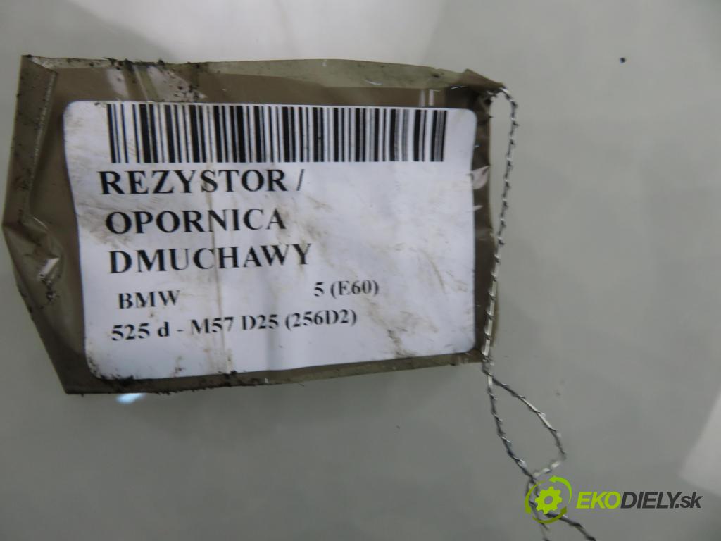BMW 5 (E60) SEDAN 2004 130,00 525 d - M57 D25 177 (256D2) 2497,00 rezistor / REOSTAT: topení 6948422 ; 5HL00860600