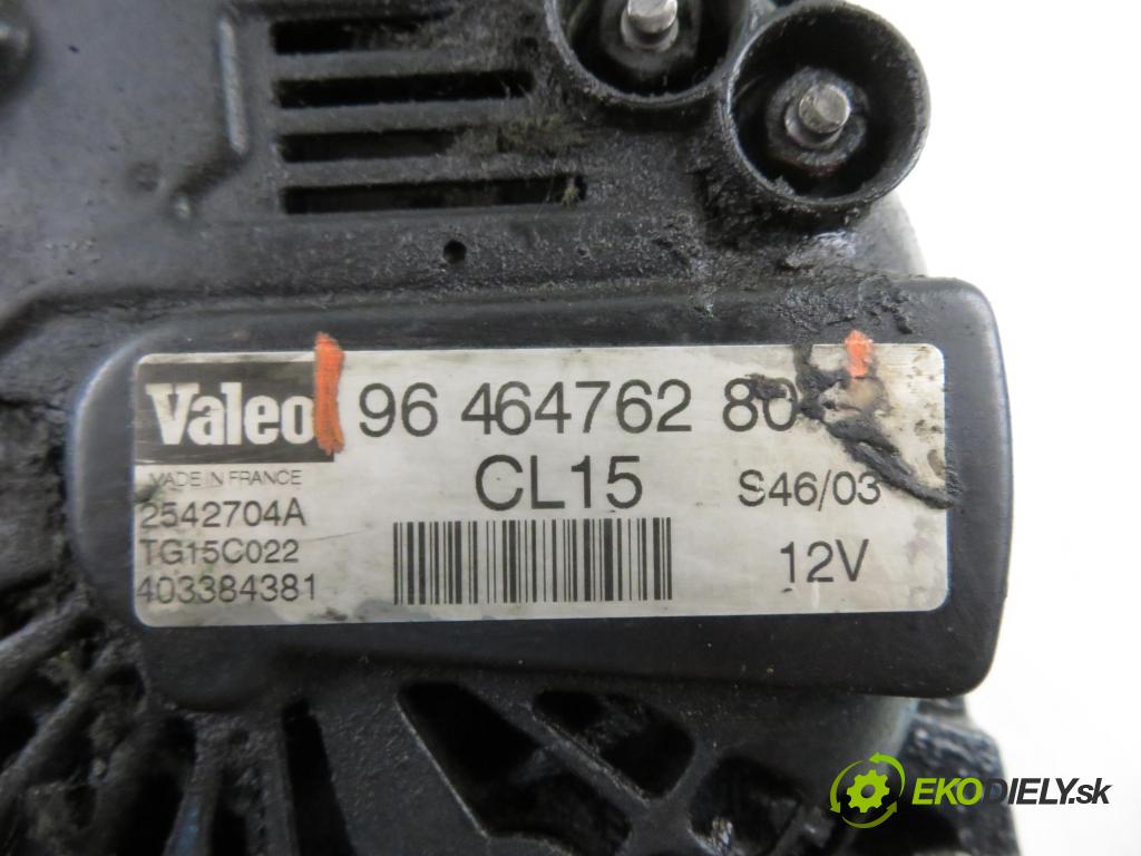 PEUGEOT 206 liftback (2A/C) HB 2004 51,00 1.4 HDi - 8HX (DV4TD) 1398,00 Alternátor 9646476280 (Alternátor)