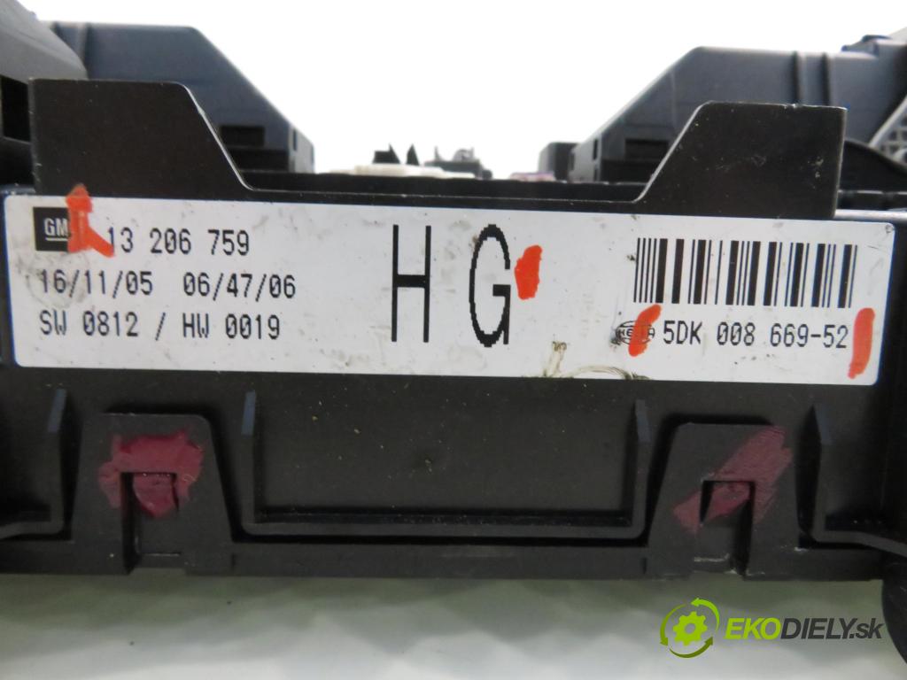 OPEL ZAFIRA B (A05) MINIVAN 2005 88,00 1.9 CDTI 8V 120 - Z 19 DT 1910,00 MODUL BSI 13206759HG ; 5DK00866952