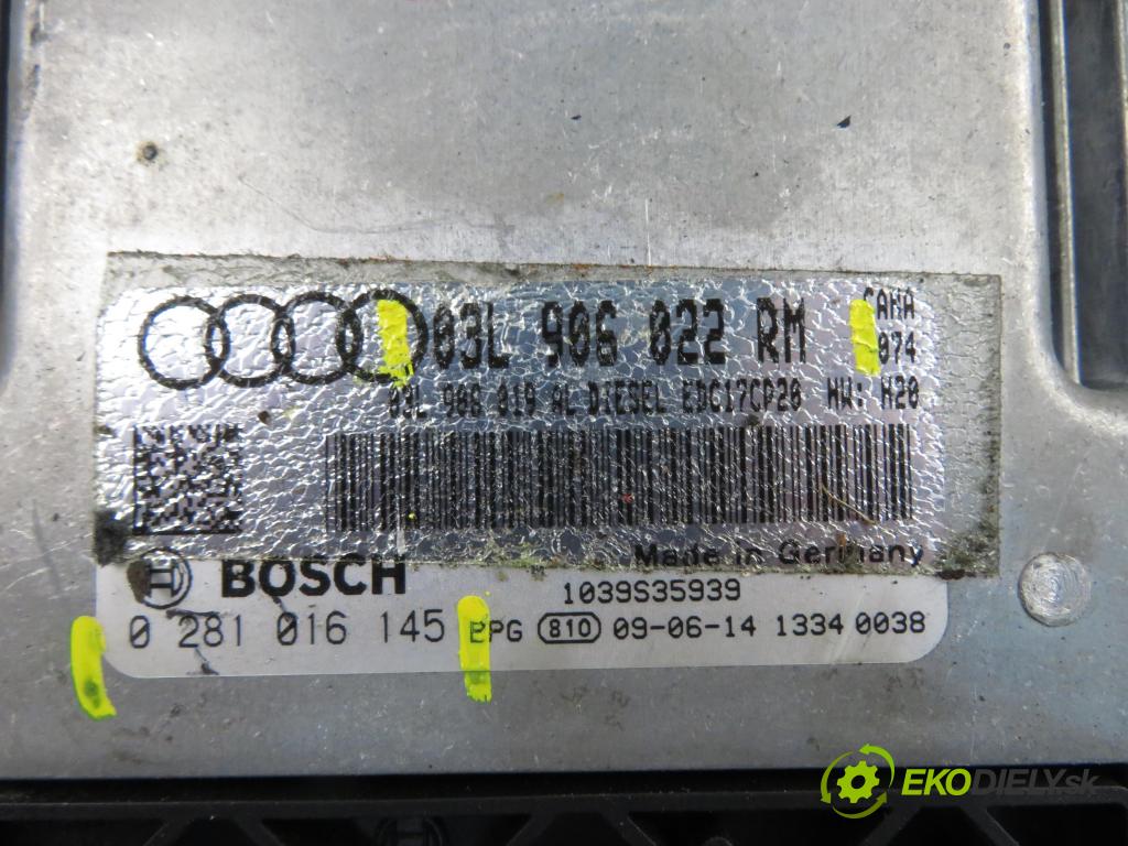 AUDI A4 Avant (8K5, B8) KOMBI 2010 125,00 2.0 TDI quattro - CAHA 1968,00 řídící jednotka motora 03L906022RM ; 0281016145
