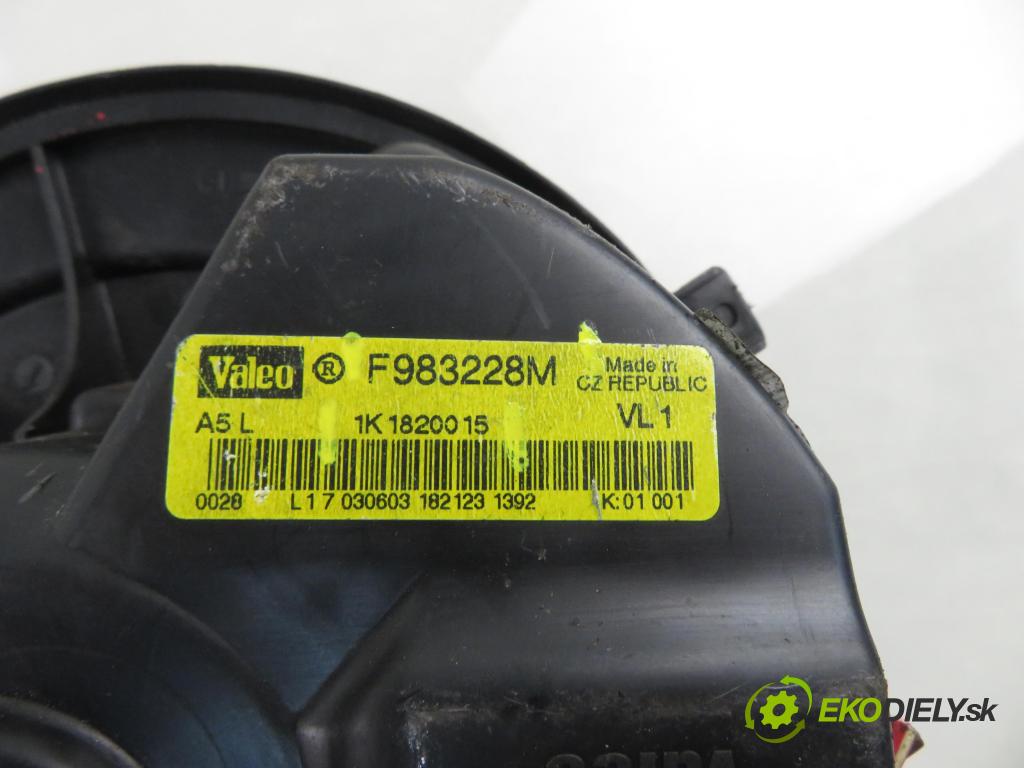 VW TOURAN (1T1, 1T2) MINIVAN 2003 74,00 1.9 TDI PD 100 - AVQ 1896,00 ventilátor větráku 1K1820015 ; F983228M