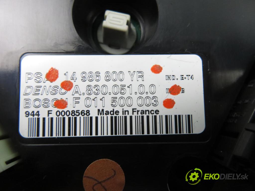 CITROEN C8 (EA_, EB_) MINIVAN 2005 79,00 2.0 HDi - RHM (DW10ATED4) 1997,00 Panel topení KLIMATRONIK 14986800YR ; A83005100 ; F011500003