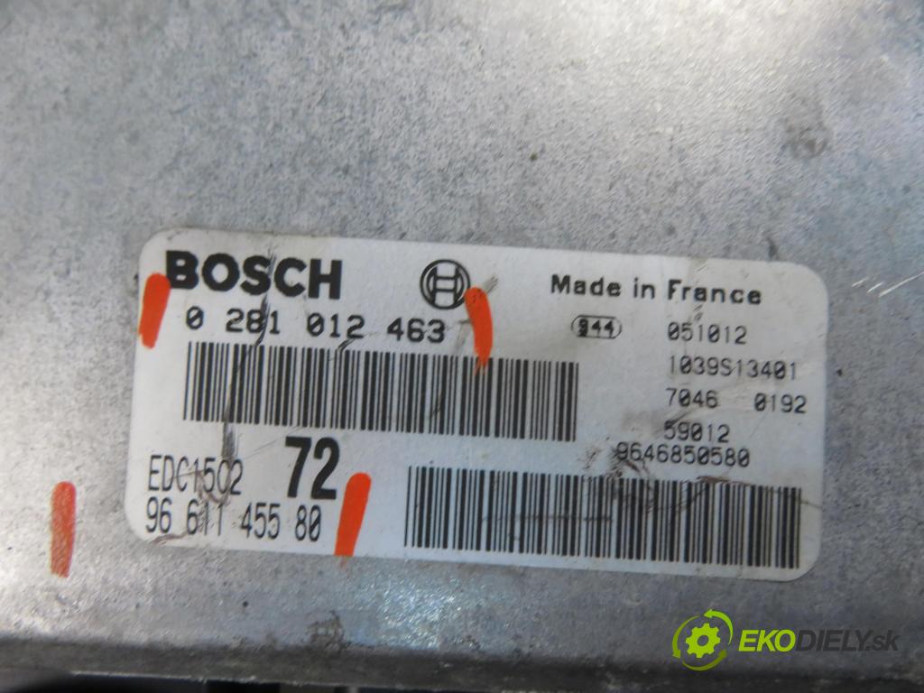 CITROEN C8 (EA_, EB_) MINIVAN 2005 79,00 2.0 HDi - RHM (DW10ATED4) 1997,00 řídící jednotka motora 0281012463 ; 9661145580