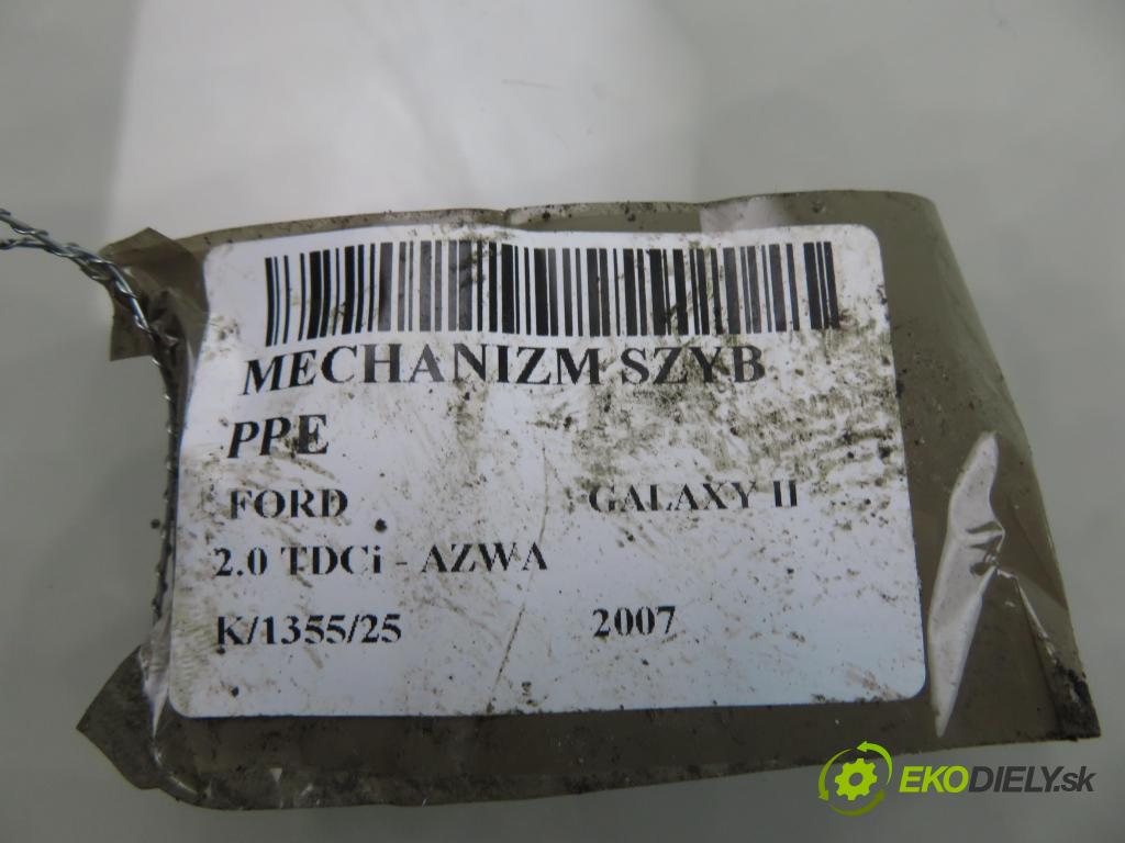 FORD GALAXY (WA6) MINIVAN 2007 96,00 2.0 TDCi - AZWA 1997,00 mechanismus oken PPE