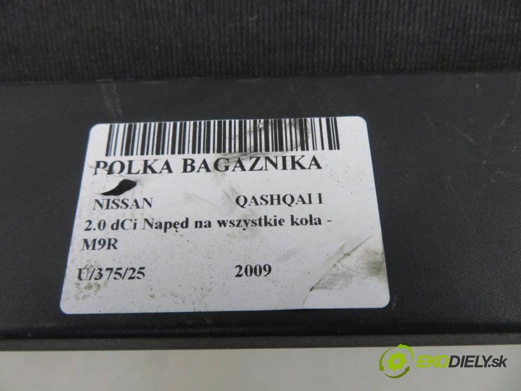 NISSAN QASHQAI / QASHQAI +2 I (J10, JJ10) CROSSOVER 2009 110,00 2.0 dCi Napęd na wszystkie koła - M9R 1995,00 Roleta kufr