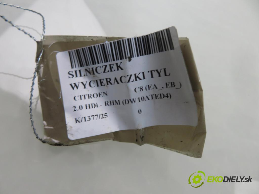 CITROEN C8 (EA_, EB_) MINIVAN 2005 79,00 2.0 HDi - RHM (DW10ATED4) 1997,00 motorek stěrače ZADNÍ: