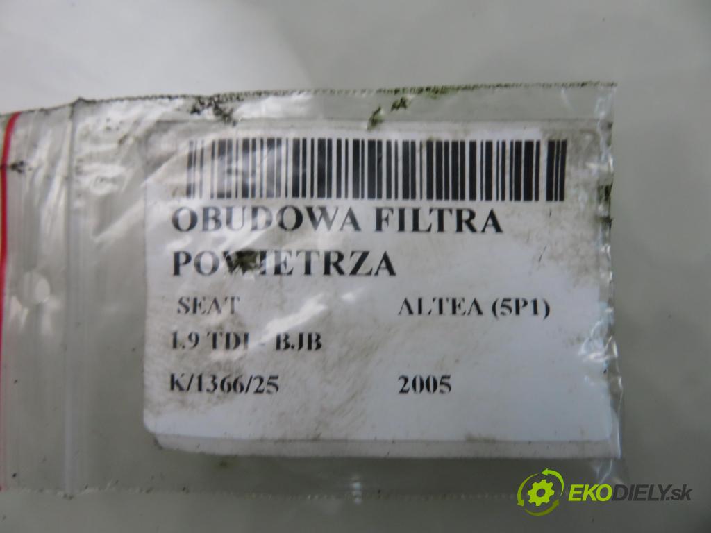 SEAT ALTEA (5P1) MINIVAN 2005 77,00 1.9 TDI PD 105 - BJB 1896,00 Obal filtra vzduchu 3C0129607AD ; 3C0129601AJ (Obal vzduchového filtra)