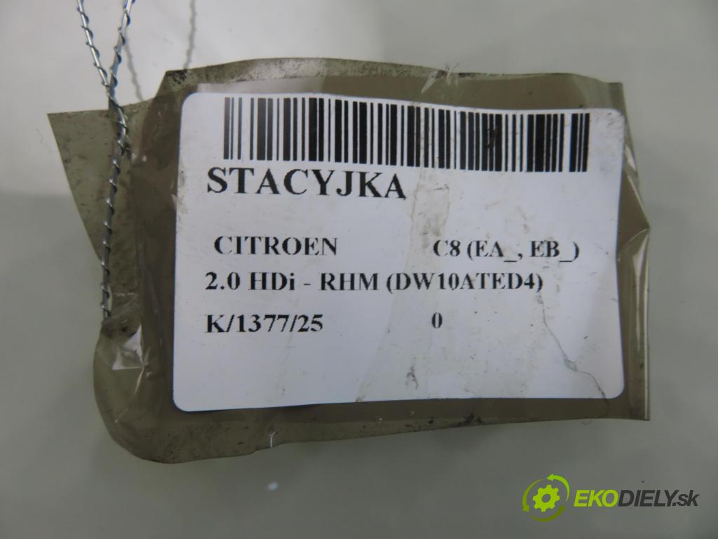 CITROEN C8 (EA_, EB_) MINIVAN 2005 79,00 2.0 HDi - RHM (DW10ATED4) 1997,00 spinačka 9648445180 (Spínacia skrinka)