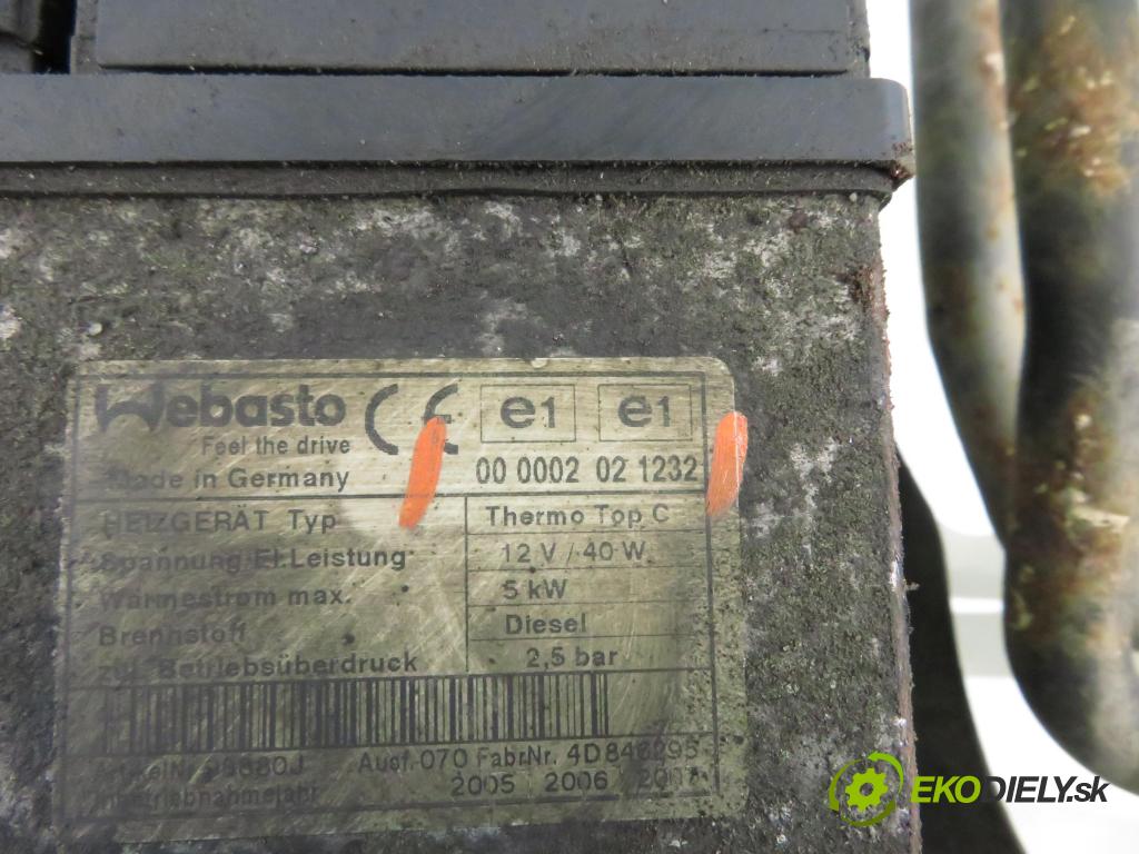 CITROEN C8 (EA_, EB_) MINIVAN 2005 79,00 2.0 HDi - RHM (DW10ATED4) 1997,00 Webasto 000002021232 (Webasto (nezávislé kúrenie))