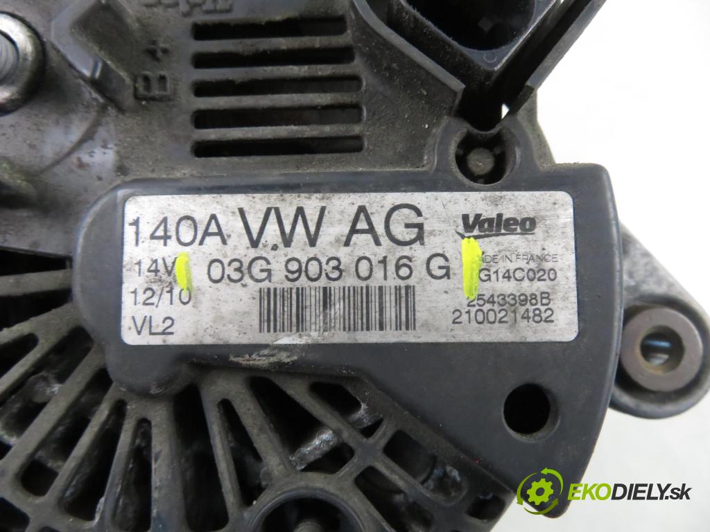 AUDI A4 Avant (8K5, B8) KOMBI 2010 125,00 2.0 TDI quattro - CAHA 1968,00 Alternátor 03G903016G (Alternátor)