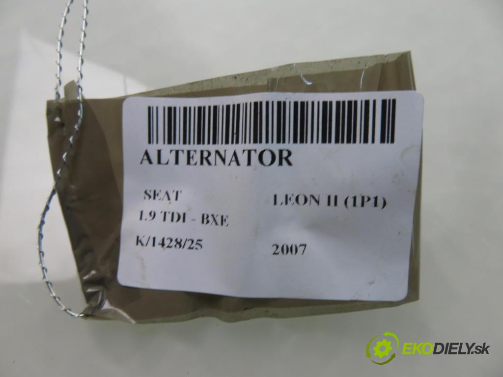 SEAT LEON (1P1) HB 2007 77,00 1.9 TDI - BXE 1896,00 Alternátor 06F903023F ; 0124525091 (Alternátor)