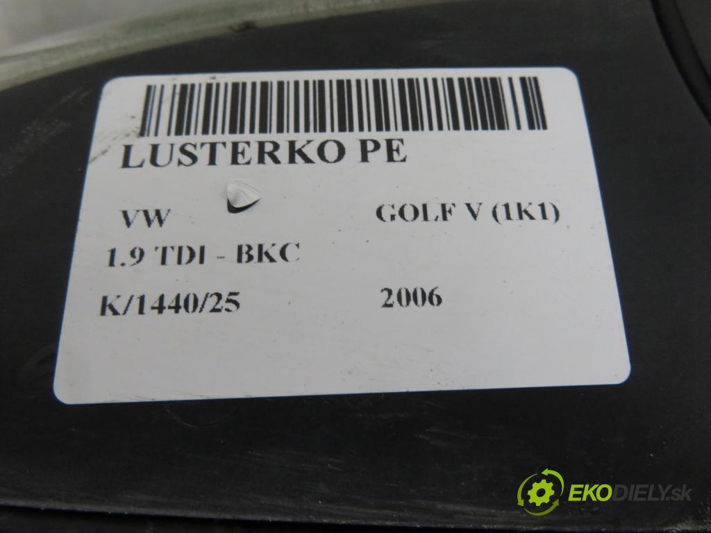 VW GOLF V (1K1) HB 2006 77,00 1.9 TDI PD 105 - BKC 1896,00 zpětné zrcátko 