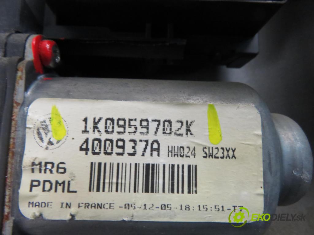 VW GOLF V (1K1) HB 2006 77,00 1.9 TDI PD 105 - BKC 1896,00 mechanismus oken PPE 3D 1K0955792G ; 1K0955702K ; 4K3837462B
