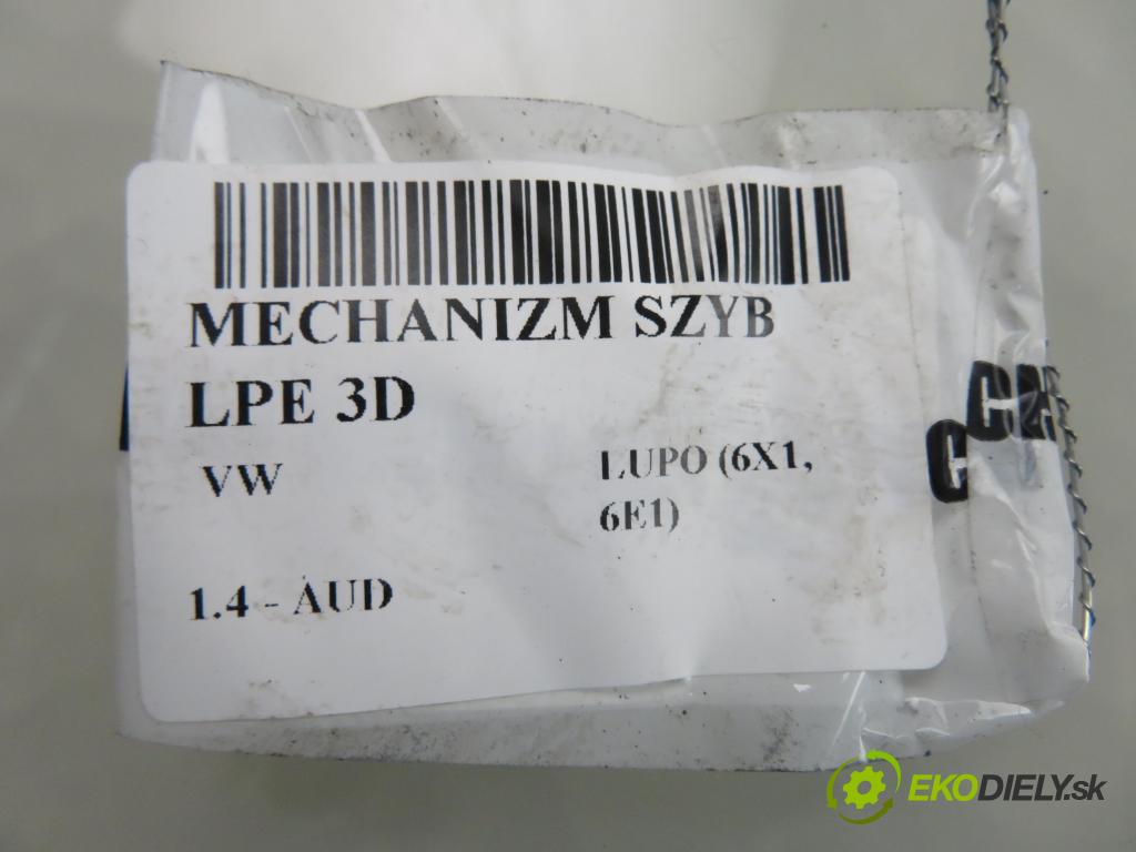 VW LUPO (6X1, 6E1) HB 2002 44,00 1.4 - AUD 1390,00 mechanismus oken 3D 6X0837401E