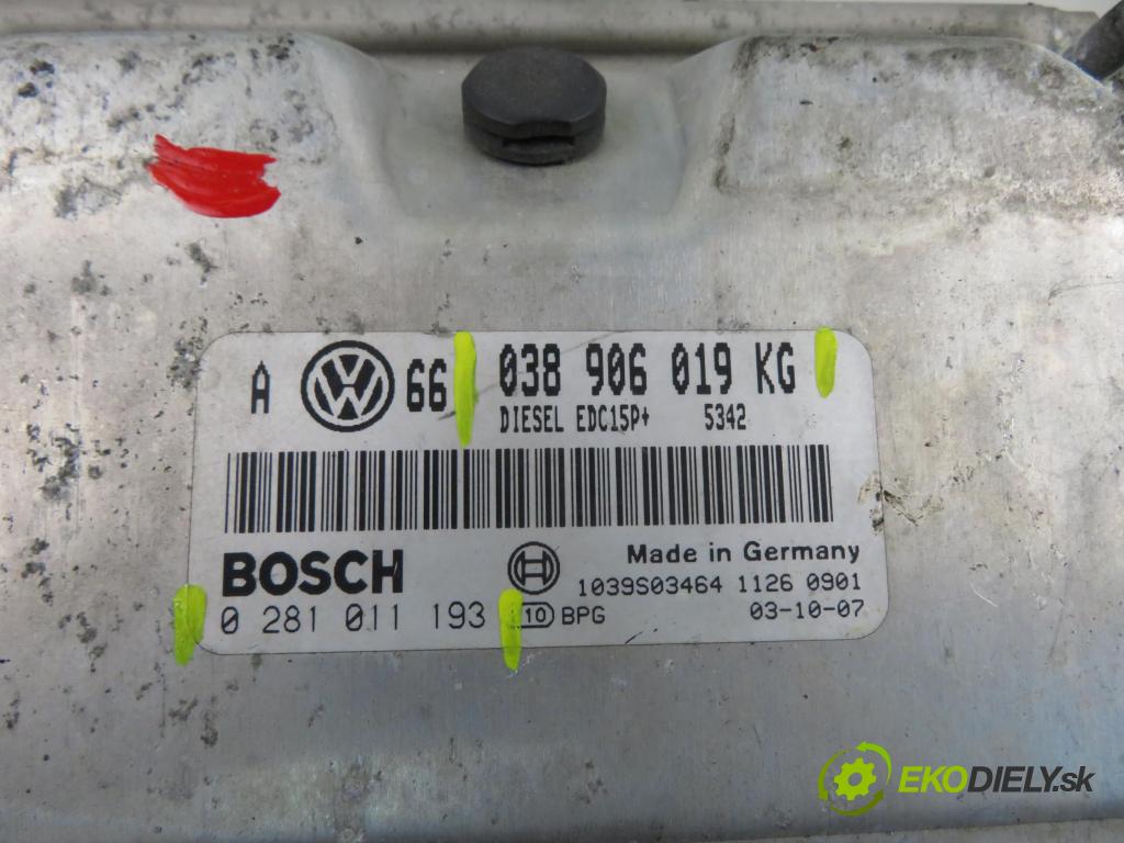 SEAT LEON (1M1) HB 2002 110,00 1.9 TDI PD 150 - ARL 1896,00 řídící jednotka motora 038906019KG ; 0281011193