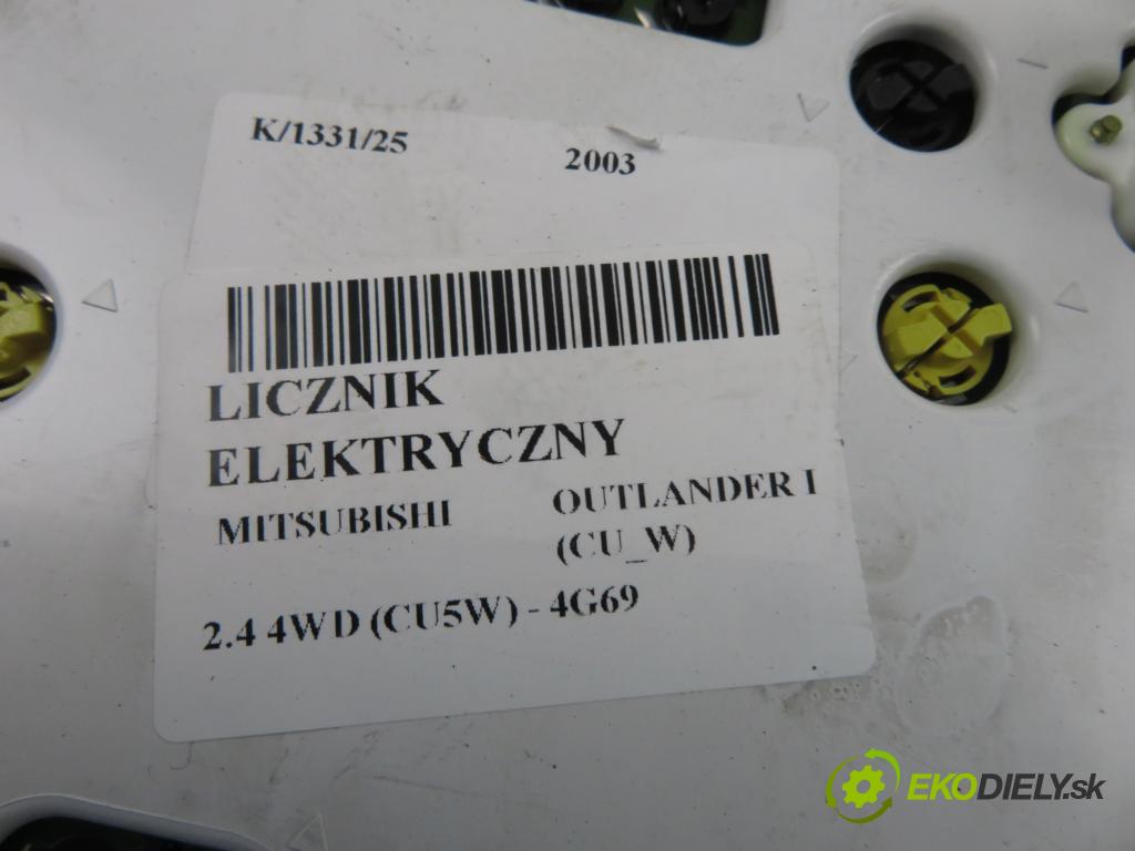 MITSUBISHI OUTLANDER I (CU_W) SUV 2003 118,00 2.4 4WD 160 (CU5W) - 4G69 2378,00 prístrojovka elektrický MN162482