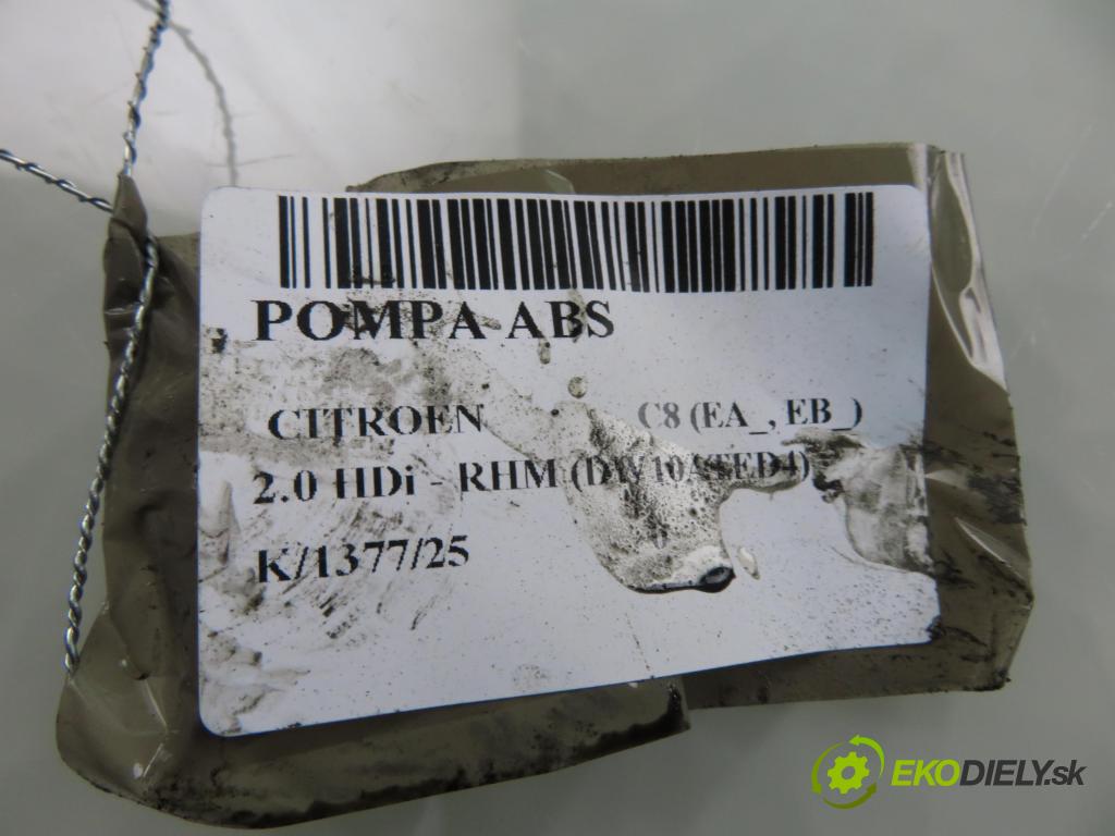 CITROEN C8 (EA_, EB_) MINIVAN 2005 79,00 2.0 HDi - RHM (DW10ATED4) 1997,00 Pumpa ABS 0265950319 ; 0265234037 (Pumpa ABS)