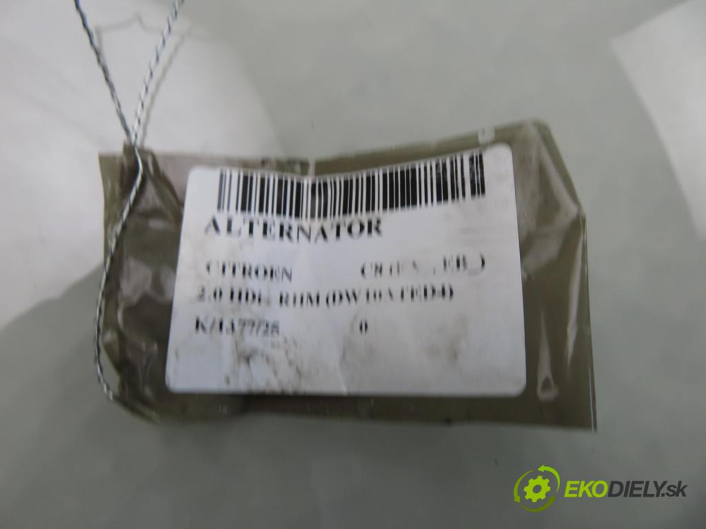 CITROEN C8 (EA_, EB_) MINIVAN 2005 79,00 2.0 HDi - RHM (DW10ATED4) 1997,00 Alternátor T605546R (Alternátor)