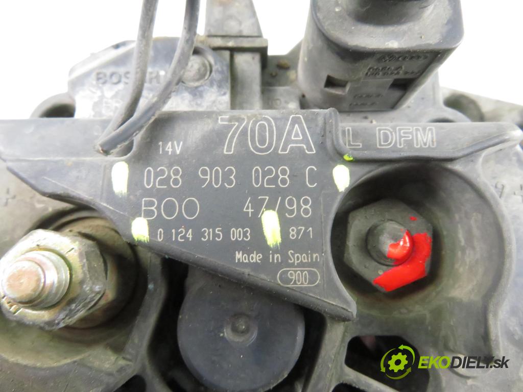 VW GOLF IV (1J1) HB 2001 74,00 1.6 - AKL 1595,00 Alternátor 028903028C ; 0124315003 (Alternátor)