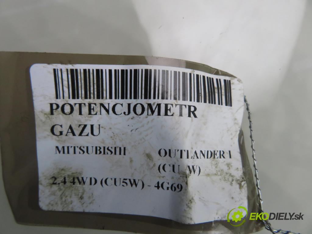 MITSUBISHI OUTLANDER I (CU_W) SUV 2003 118,00 2.4 4WD 160 (CU5W) - 4G69 2378,00 Potenciometer plynu  (Potenciometer plynového pedálu)