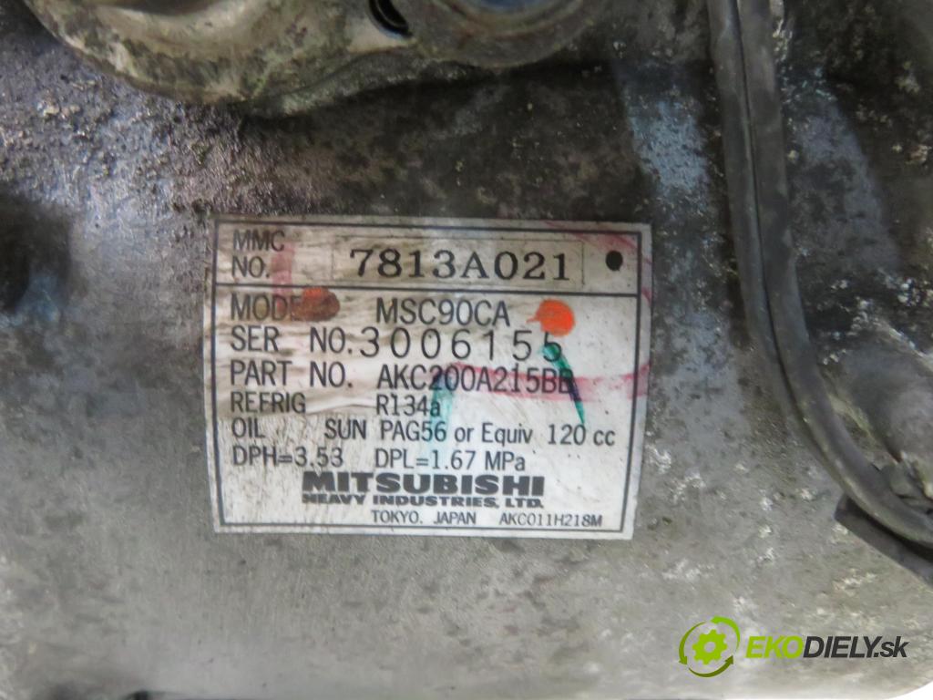MITSUBISHI OUTLANDER I (CU_W) SUV 2003 118,00 2.4 4WD 160 (CU5W) - 4G69 2378,00 KOMPRESOR: klimatizácie MSC90CA (Kompresor klimatizácie)