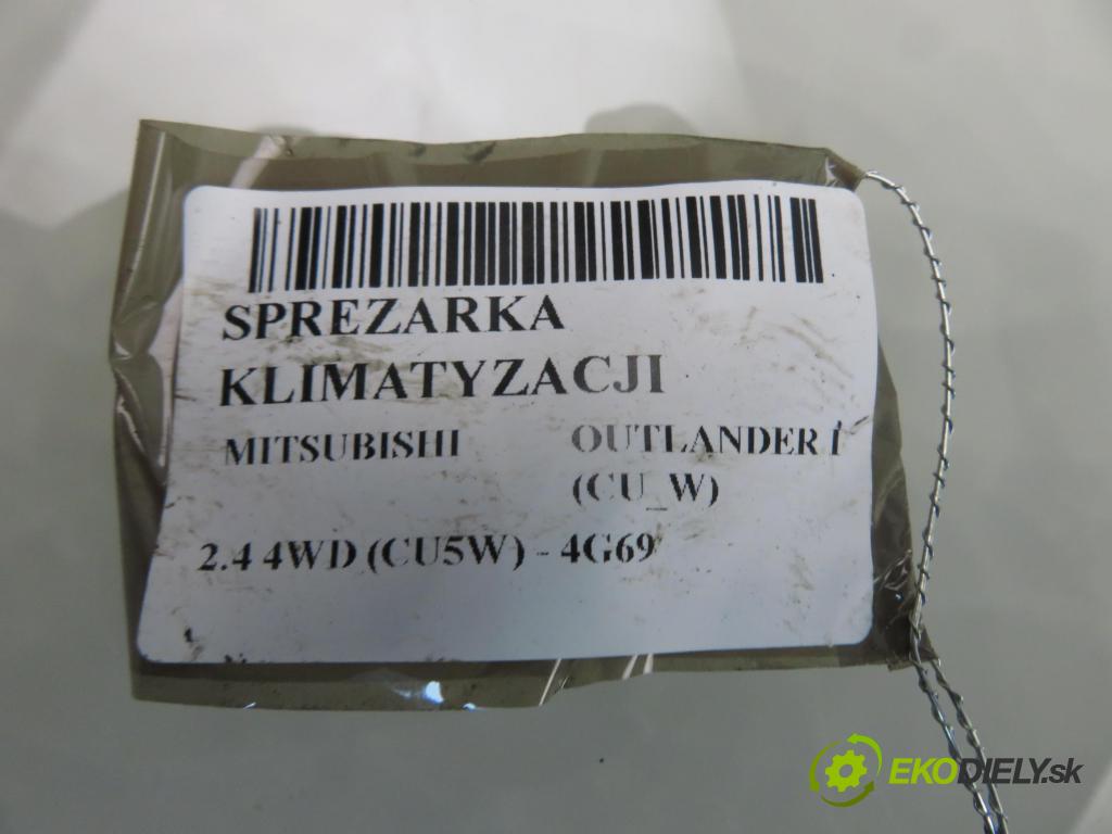 MITSUBISHI OUTLANDER I (CU_W) SUV 2003 118,00 2.4 4WD 160 (CU5W) - 4G69 2378,00 KOMPRESOR: klimatizácie MSC90CA (Kompresor klimatizácie)