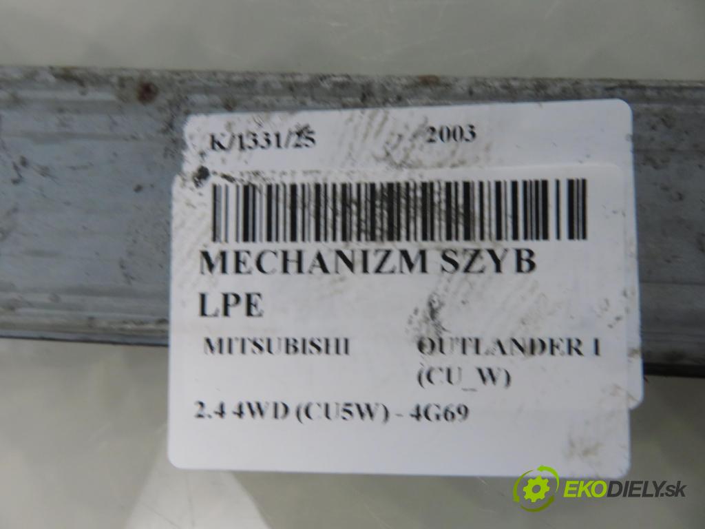 MITSUBISHI OUTLANDER I (CU_W) SUV 2003 118,00 2.4 4WD 160 (CU5W) - 4G69 2378,00 mechanismus oken MR573885LH