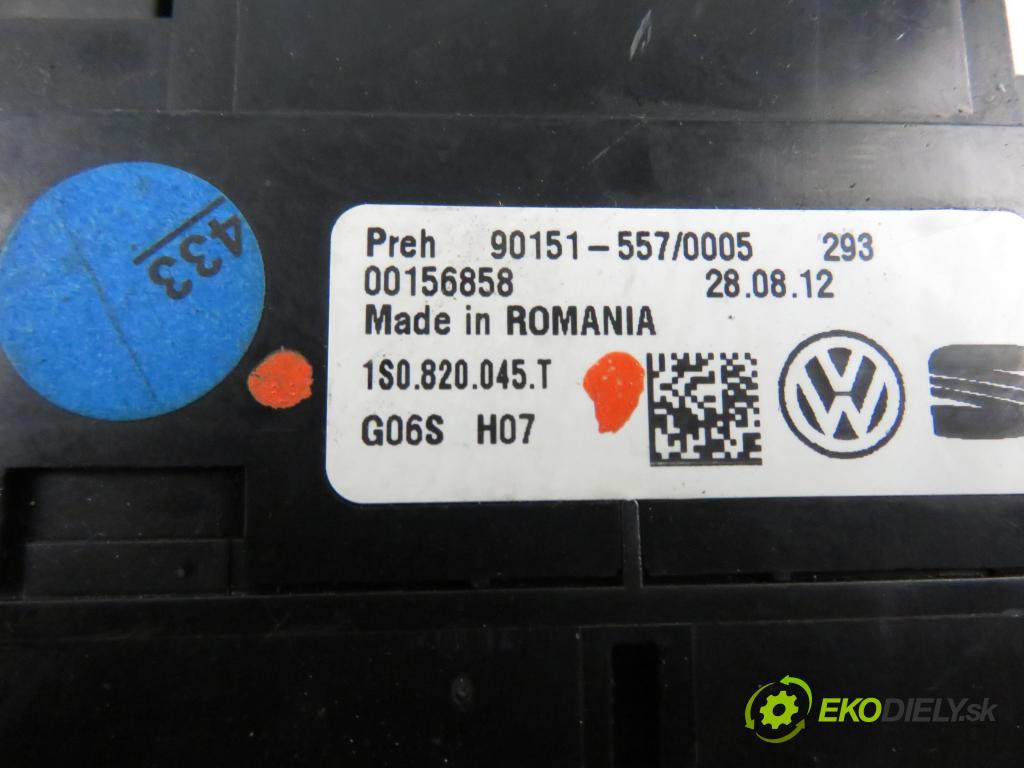 VW UP (121, 122, BL1, BL2) HB 2012 44,00 1 - CHYA 999,00 Panel kúrenia KLIMATIZACE: 1S0820045T