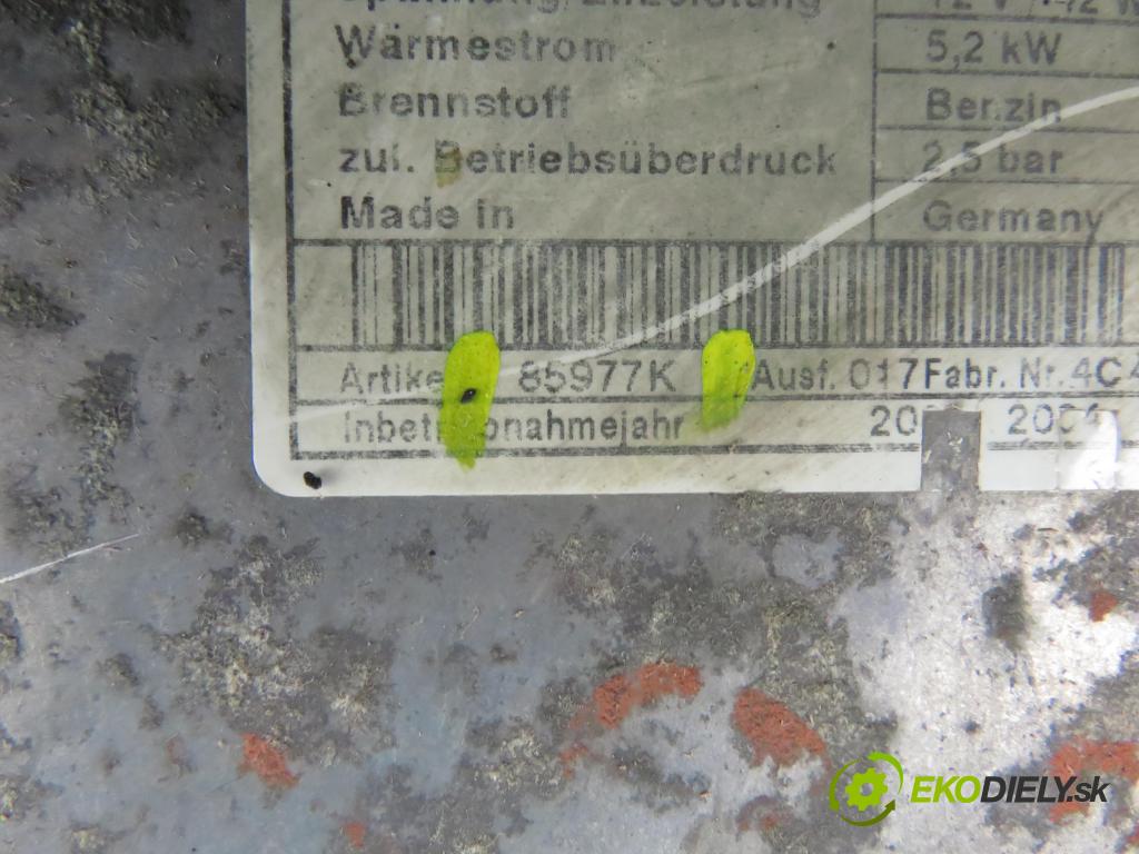 MITSUBISHI OUTLANDER I (CU_W) SUV 2003 118,00 2.4 4WD 160 (CU5W) - 4G69 2378,00 Webasto 85977K ; 66724B (Webasto (nezávislé kúrenie))