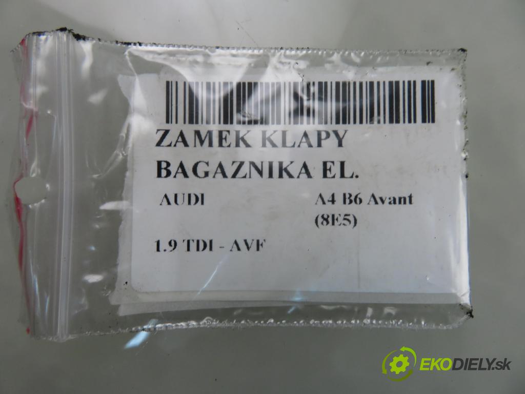 AUDI A4 Avant (8E5, B6) KOMBI 2003 96,00 1.9 TDI PD 130 - AVF 1896,00 zámok dverí kufor EL. 4B9827505M