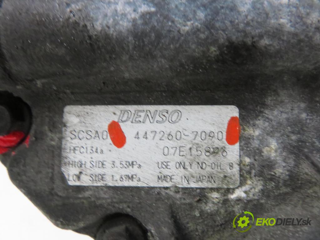 TOYOTA COROLLA (_E12_) HB 2003 85,00 2.0 D-4D 116 (CDE120R_, CDE120L_) - 1CD-FTV 1995,00 KOMPRESOR: klimatizácie 4472607090 (Kompresor klimatizácie)