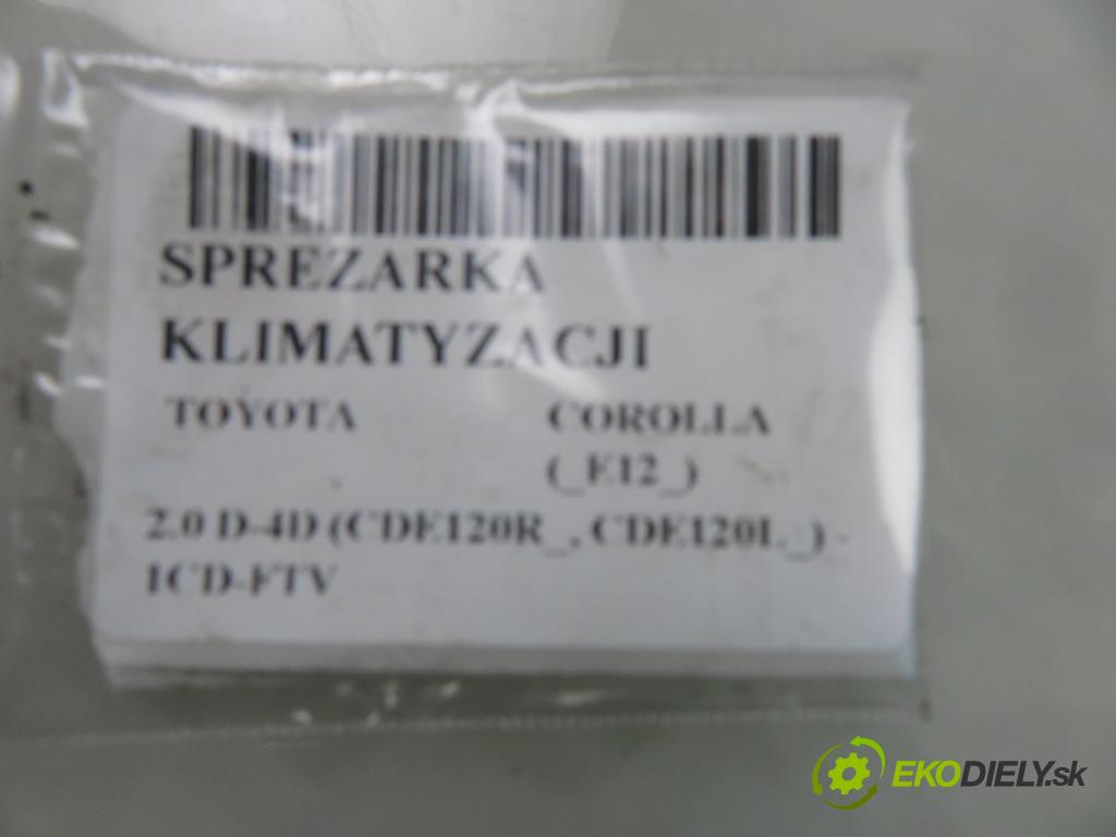 TOYOTA COROLLA (_E12_) HB 2003 85,00 2.0 D-4D 116 (CDE120R_, CDE120L_) - 1CD-FTV 1995,00 KOMPRESOR: klimatizácie 4472607090 (Kompresor klimatizácie)