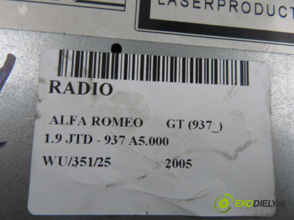 ALFA ROMEO GT (937_) COUPE 2005 110,00 1.9 JTD - 937 A5.000 1910,00 RADIO 7644392316