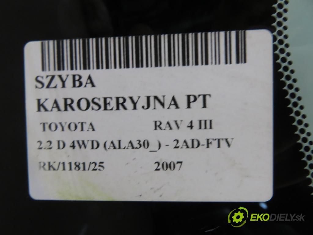 TOYOTA RAV 4 III (_A3_) SUV 2007 100,00 2.2 D 4WD (ALA30_) 136 - 2AD-FTV 2231,00 okno dveří PT