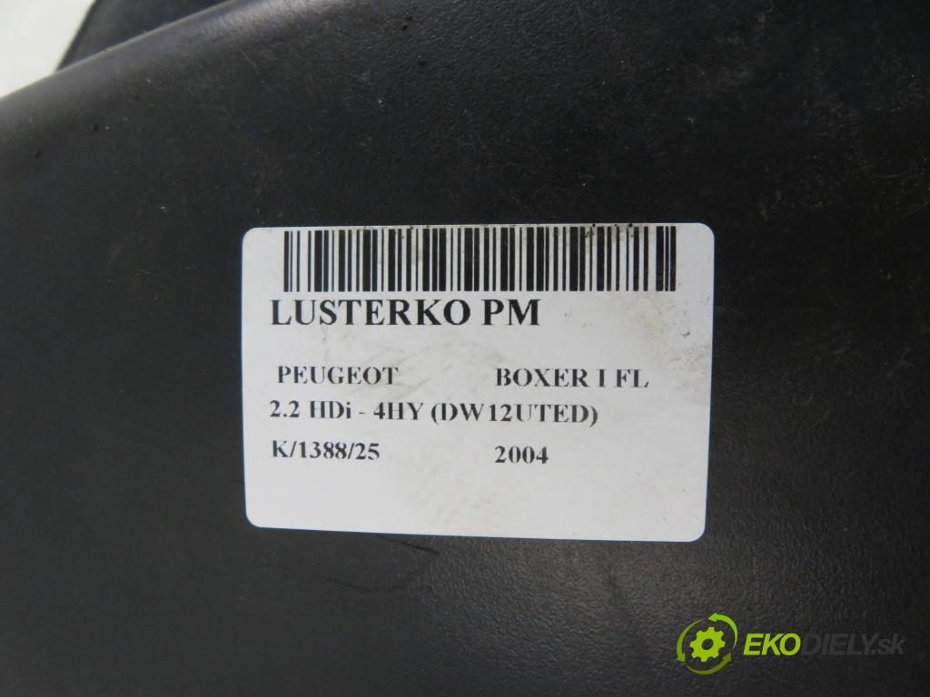 PEUGEOT BOXER Skrzynia (244) FURGON 2004 74,00 2.2 HDi - 4HY (DW12UTED) 2179,00 zpětné zrcátko