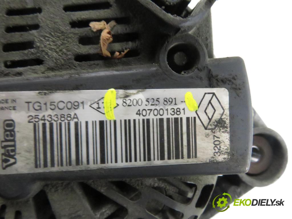 RENAULT GRAND SCENIC II (JM0/1_) MINIVAN 2007 110,00 2.0 dCi (JM1K) - M9R 721 1995,00 Alternátor 8200525891 (Alternátor)