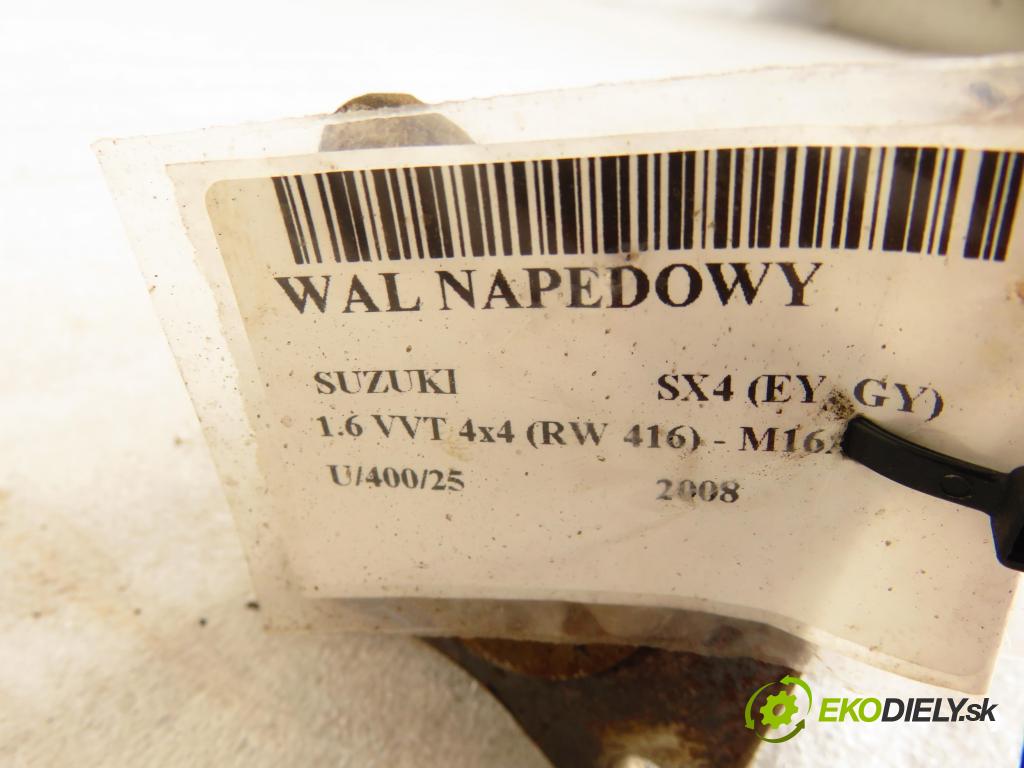 SUZUKI SX4 (EY, GY) CROSSOVER 2008 79,00 1.6 VVT 4x4 (RW 416) 107 - M16A 1586,00 WAL ŘÍZENÍ
