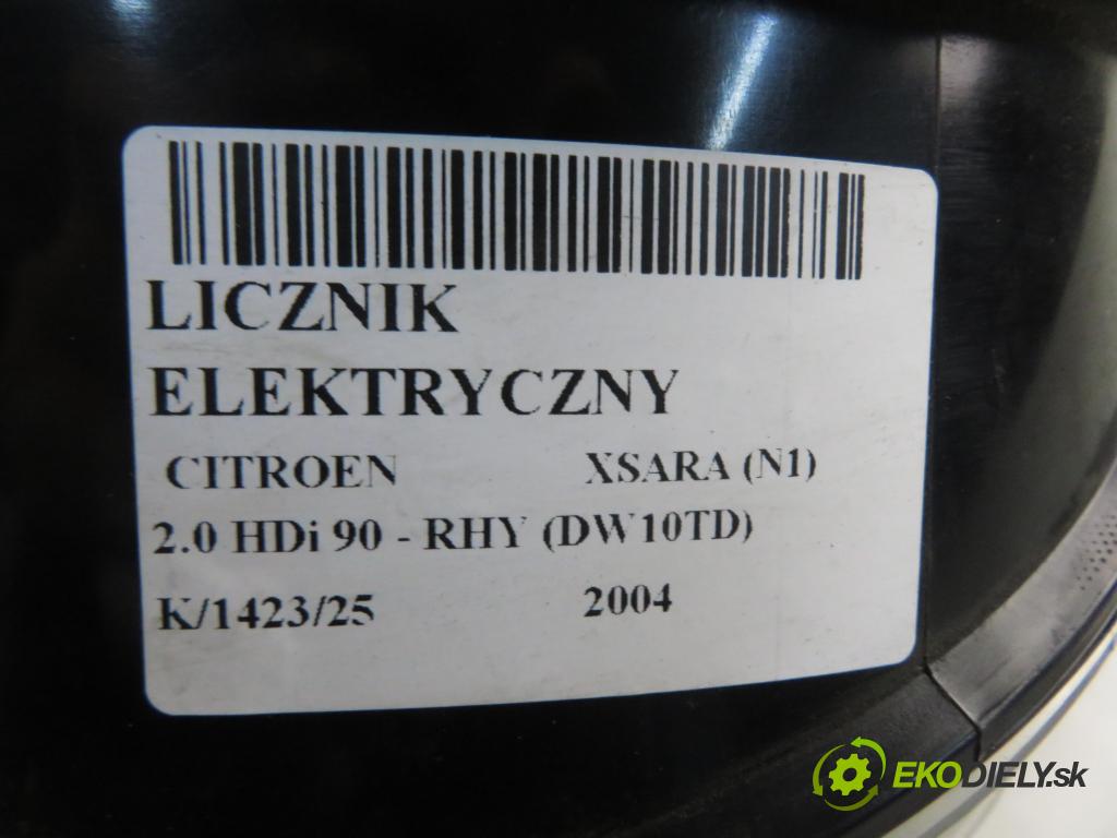 CITROEN XSARA (N1) HB 2004 66,00 2.0 HDi 90 - RHY (DW10TD) 1997,00 Prístrojovka elektrický P9652042980
