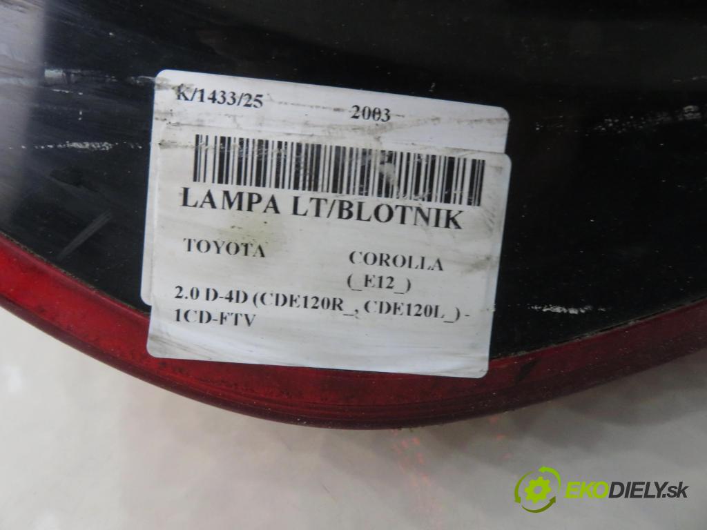 TOYOTA COROLLA (_E12_) HB 2003 85,00 2.0 D-4D 116 (CDE120R_, CDE120L_) - 1CD-FTV 1995,00 Svetlo ľavé zadné