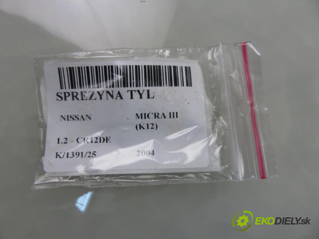 NISSAN MICRA III (K12) HB 2004 48,00 1.2 - CR12DE 1240,00 Pružina zadné