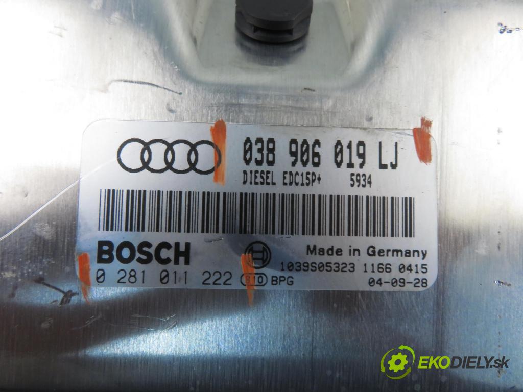 AUDI A4 Avant (8E5, B6) KOMBI 2003 96,00 1.9 TDI PD 130 - AVF 1896,00 řídící jednotka motora 038906019LJ ; 0281011222