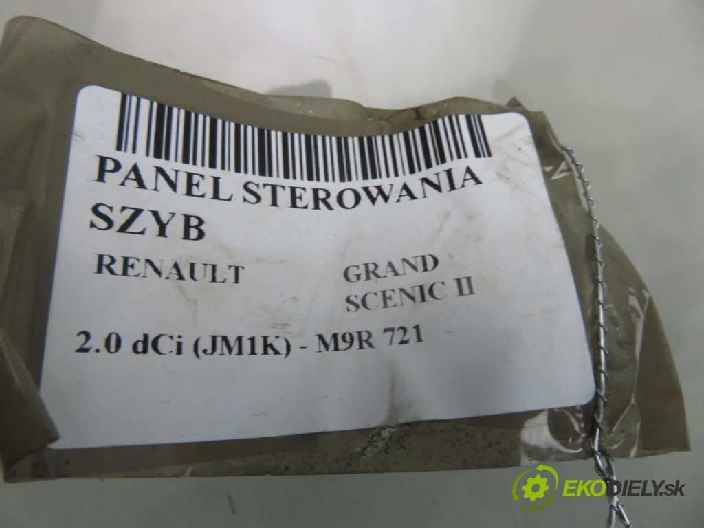RENAULT GRAND SCENIC II (JM0/1_) MINIVAN 2007 110,00 2.0 dCi (JM1K) - M9R 721 1995,00 Panel ovládaní oken 8200160603