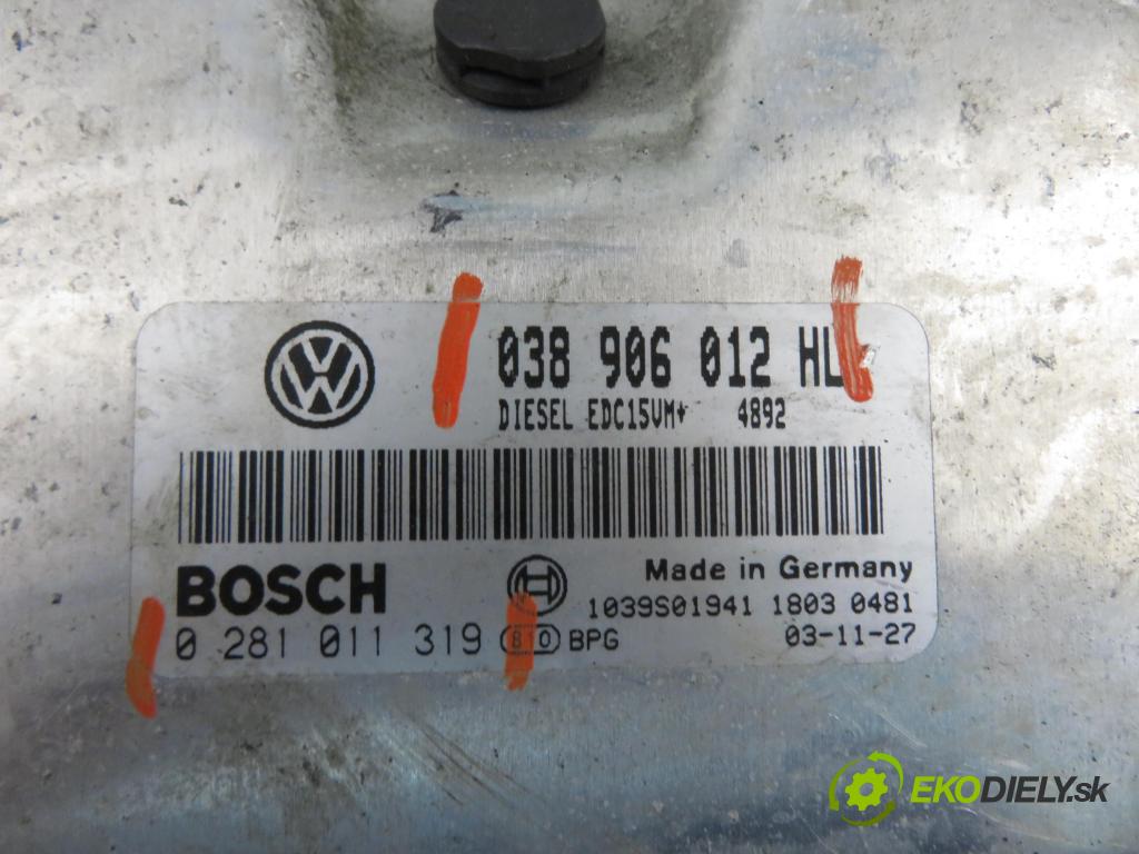 VW POLO (9N_) HB 2004 47,00 1.9 SDI - ASY 1896,00 řídící jednotka motora 038906012HL ; 0281011319
