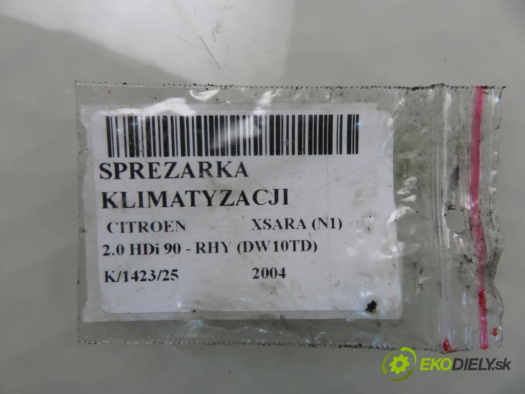 CITROEN XSARA (N1) HB 2004 66,00 2.0 HDi 90 - RHY (DW10TD) 1997,00 KOMPRESOR: klimatizácie 9646416780 (Kompresor klimatizácie)