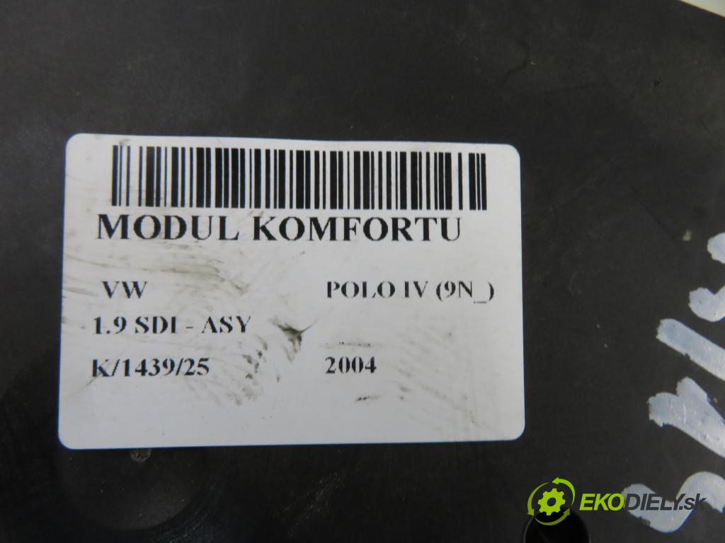 VW POLO (9N_) HB 2004 47,00 1.9 SDI - ASY 1896,00 MODUL komfortu 6Q1937049D ; 5WK48212D