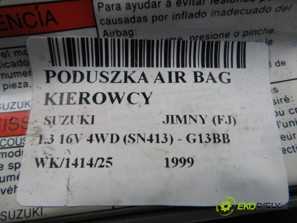 SUZUKI JIMNY (FJ) SUV 1999 59,00 1.3 16V 4WD (SN413) - G13BB 1298,00 AirBag air BAG volantu 4815081A01