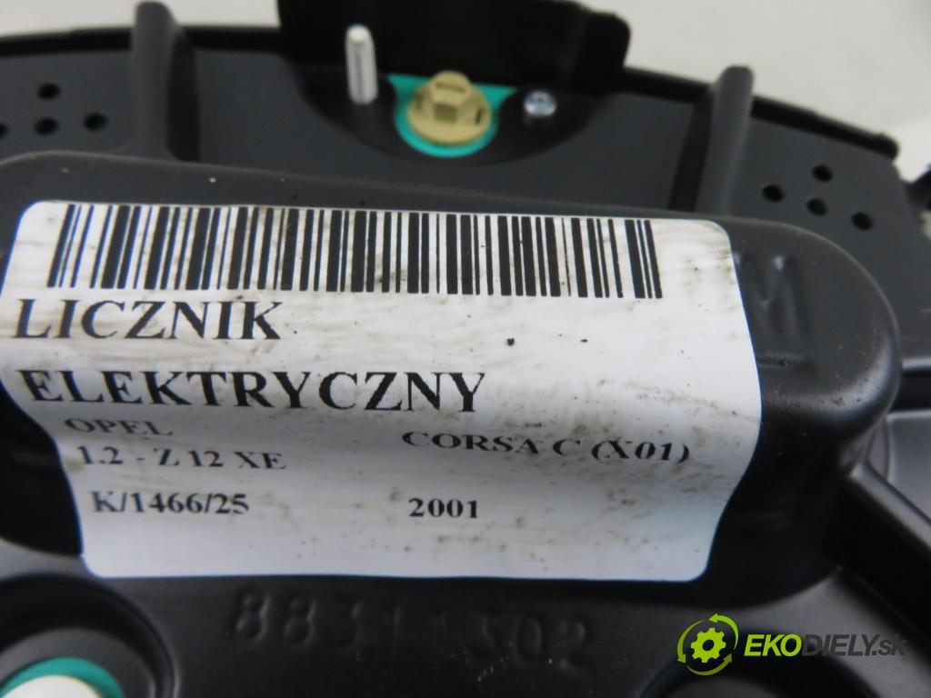 OPEL CORSA C (X01) HB 2001 55,00 1.2 16V 75 - Z 12 XE 1199,00 prístrojovka elektrický 09166823FW