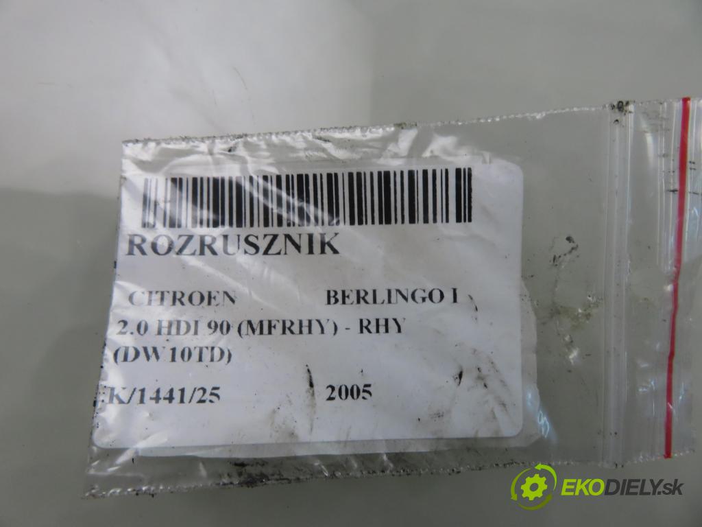 CITROEN BERLINGO / BERLINGO FIRST nadwozie wielkoprzestrzenne (MPV) KOMBIVAN 2005 66,00 2.0 HDI 90 1997,00 Štartér D7R27 (Štartér)