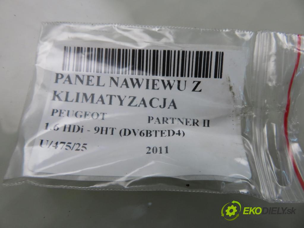 PEUGEOT PARTNER Skrzynia FURGON 2011 55,00 1.6 HDi - 9HT (DV6BTED4) 1560,00 Panel topení KLIMATIZACE: 9676532480